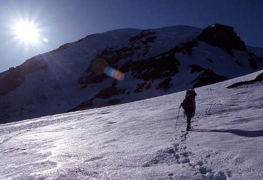 just below Camp Muir