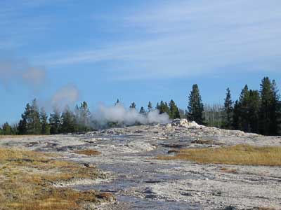 Old Faithful waiting for its next blow